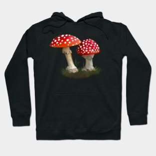 Two Red and White Woodland Toadstools Hoodie